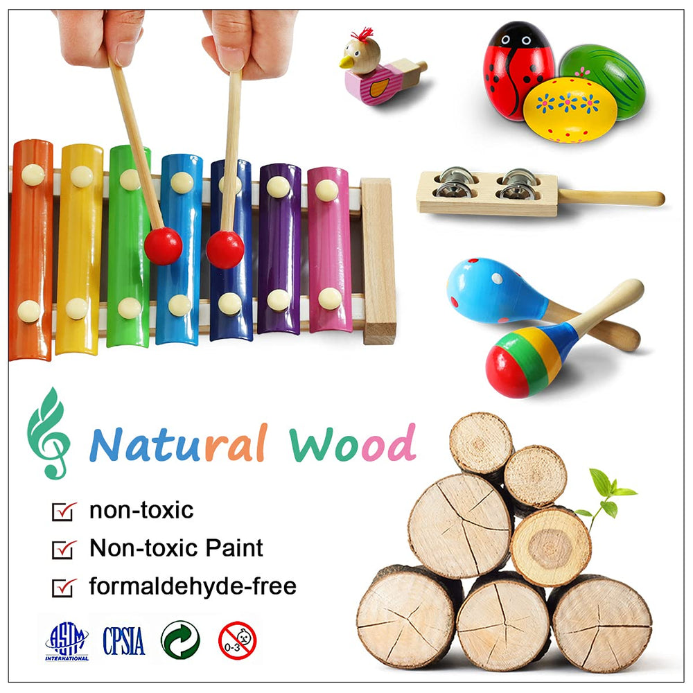 LOOIKOOS maracas set helps children move to the beat and coordinate.