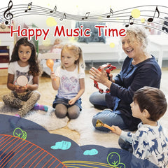 LOOIKOOS toddler wooden blowing instrument introduces gentle wind sounds for kids.