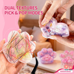 LOOMI paw shape picking pad beads detail provides tactile engagement