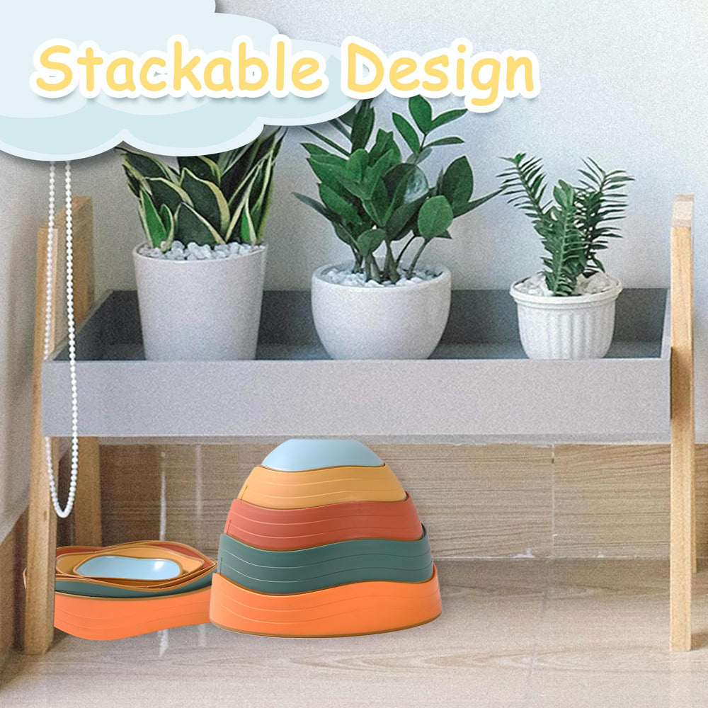 LoomLark Balance stones in use on carpet or lawn support portable activity