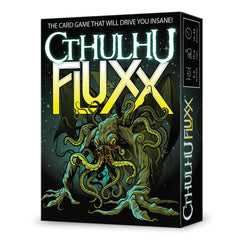Looney Labs Cthulhu Fluxx box and colorful cards for mystery fans