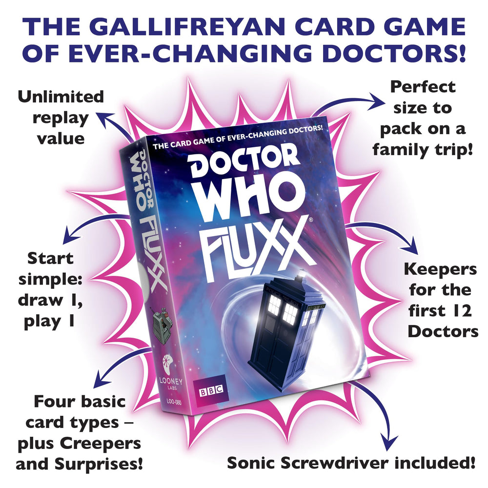 Looney Labs Fluxx timey-wimey tokens add playful twists for shifts