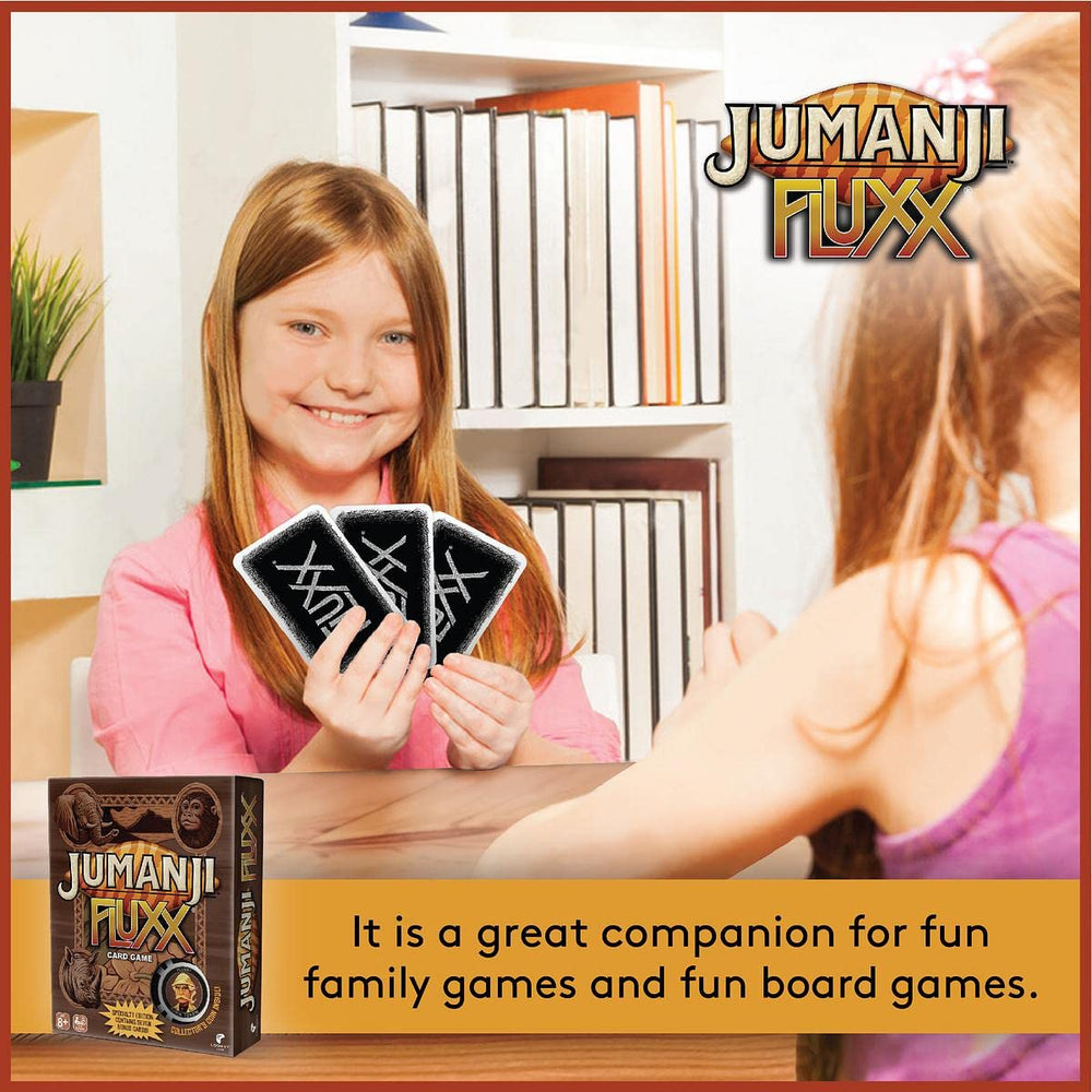 Looney Labs Jumanji Fluxx rule sheet clarifies evolving gameplay for players