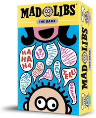 Looney Labs Mad Libs family game night scene emphasizes shared laughter