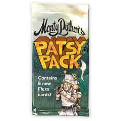 Looney Labs Monty Python Patsy Pack expansion cards bring iconic sketches to Fluxx for themed game nights.