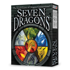 Looney Labs Seven Dragons artwork dragon cards showcase vibrant visuals for family game night.