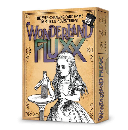 Looney Labs Wonderland Fluxx: tea with the Mad Hatter scene for social play.