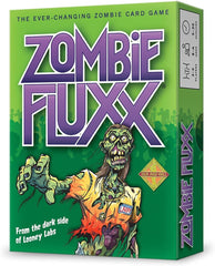 Looney Labs Zombie Fluxx game cover invites quick, social play.