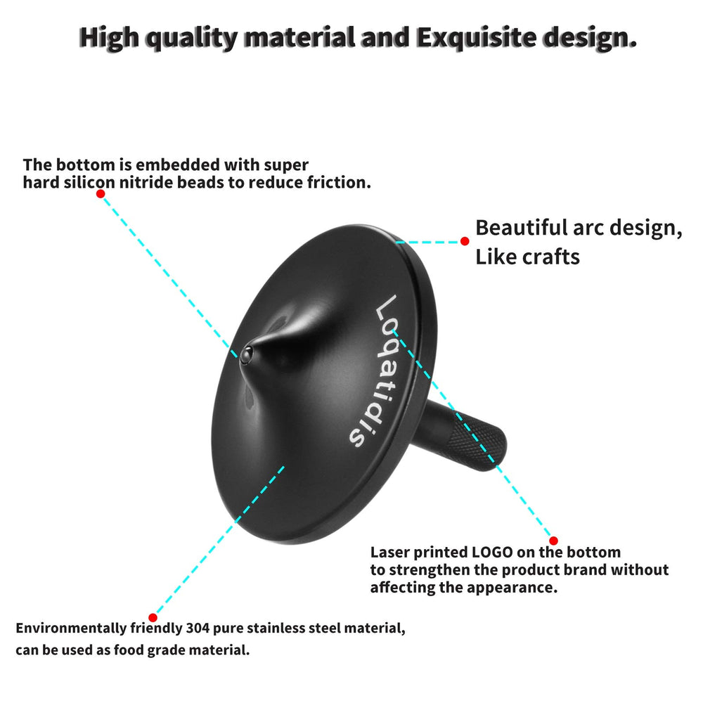 LOQATIDIS spinning top with long spin time, ideal for calm moments.