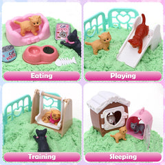 Lorfancy sand tools and molds arranged for sculpting and texture exploration by kids.