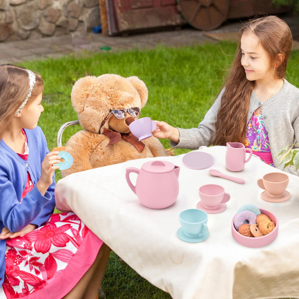 Lorfancy silicone dessert tray for kids, perfect for pretend desserts.