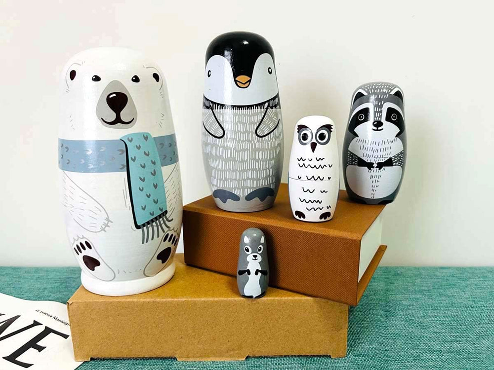 Open Lorveelo nesting dolls revealing inner pieces for storage