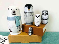 Open Lorveelo nesting dolls revealing inner pieces for storage