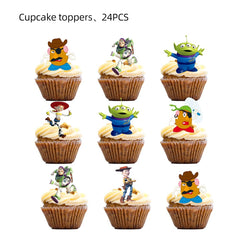 Losede 25pcs cake toppers set ready for simple cake decorating.
