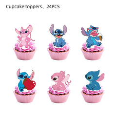 Losede cartoon cake toppers set adds playful charm to cupcakes and desserts.