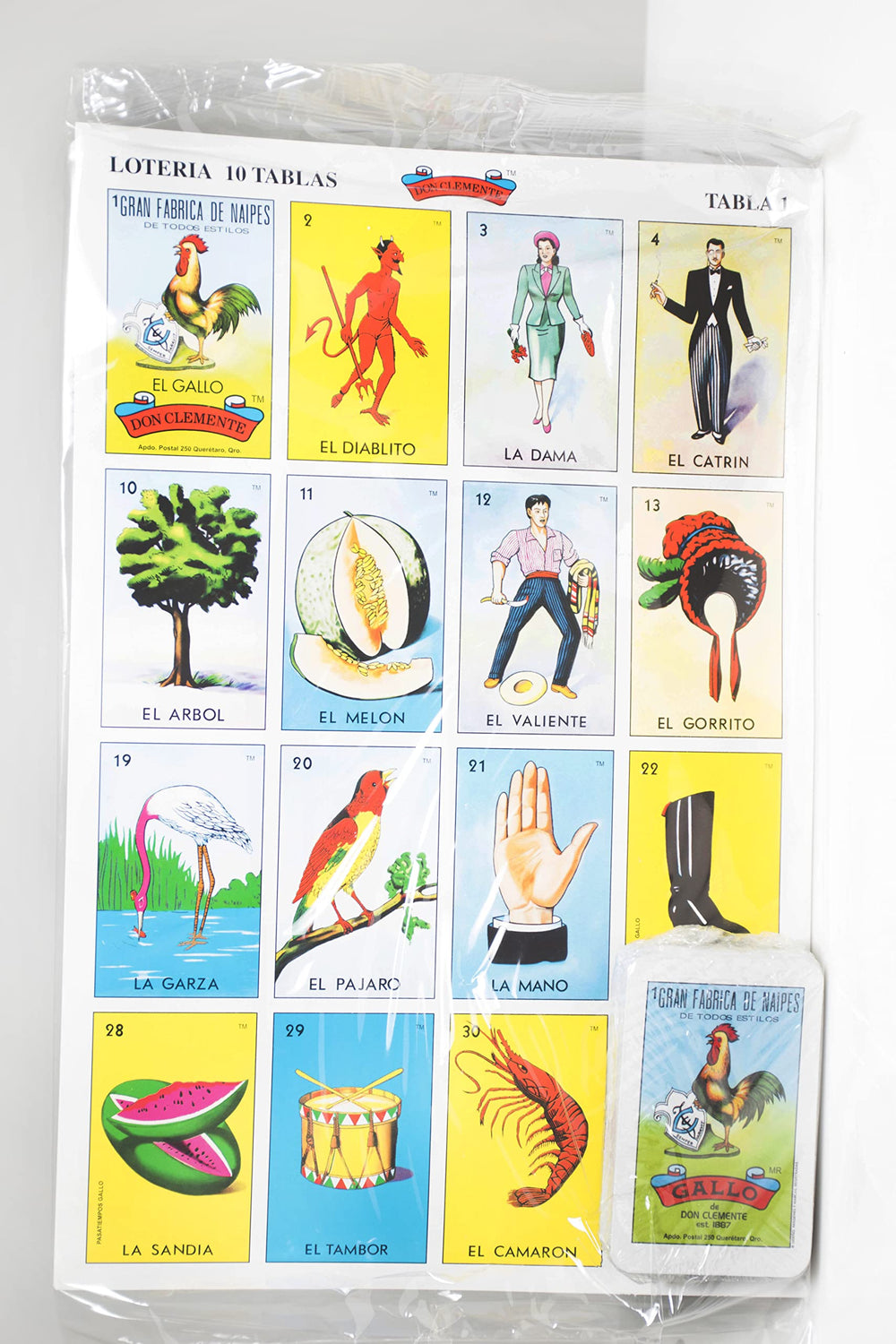 Loteria Don Clemente jumbo set card pack ready for quick setup
