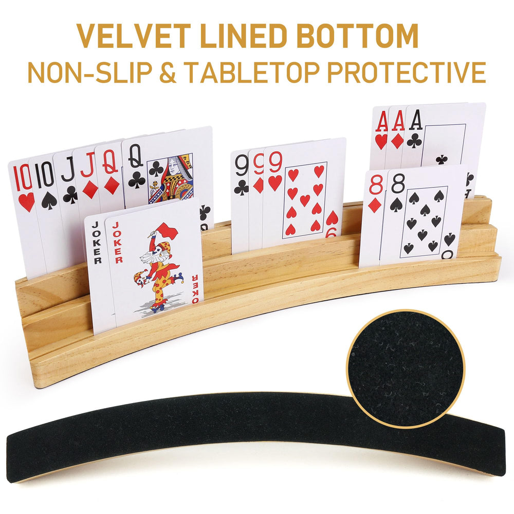 LotFancy 70+ card capacity supports large decks during Canasta or Bridge