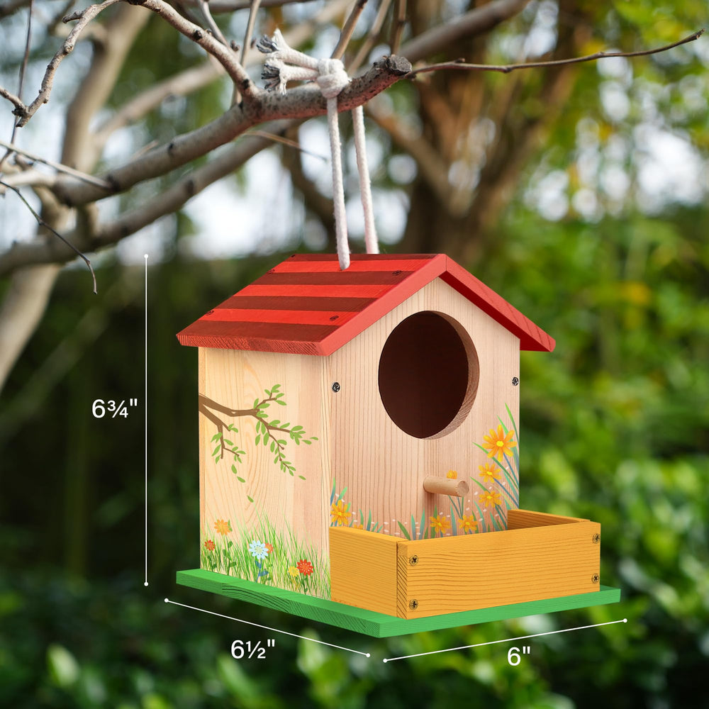 LotFancy Bird House Kit instruction guide supports kids following steps