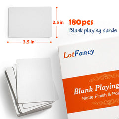 LotFancy blank playing cards pencils-friendly surface, easy for sketching and note taking.