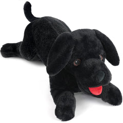 LotFancy 26-inch black lab plush for safe, comforting cuddles.