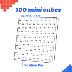 LotFancy GAN Mosaic Cubes puzzle plate enables stable displays and magnetic positioning.