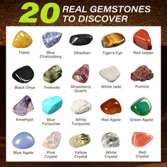 LotFancy gemstone dig brick excavation showing real gemstones revealed during play.