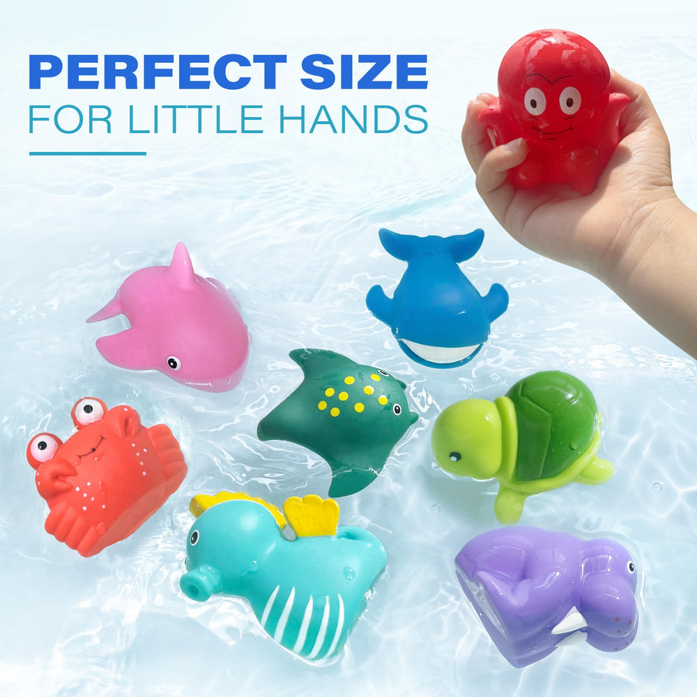 LotFancy walrus bath toy with sealed design for splashy tub fun
