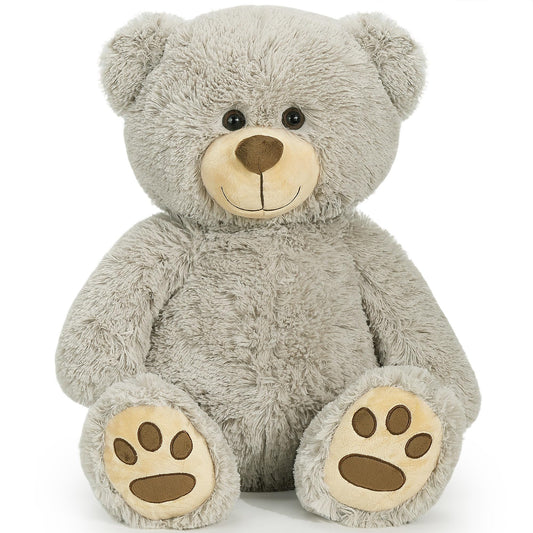 LotFancy Teddy Bear 20-inch gray plush for cozy hugs and kid-friendly comfort.
