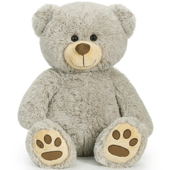 LotFancy Teddy Bear 20-inch gray plush for cozy hugs and kid-friendly comfort.