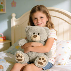 LotFancy teddy bear footprints design adds playful charm for nursery decor.