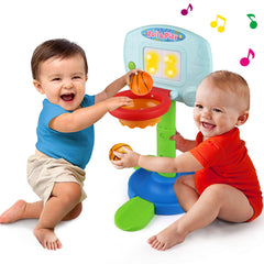 LotFancy toddler hoop backboard lights attract play and spark curiosity.