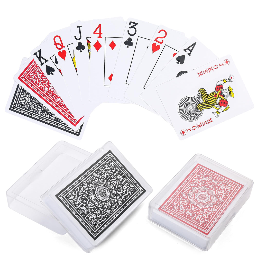 LotFancy waterproof playing cards front view, durable for poolside poker and outdoor games