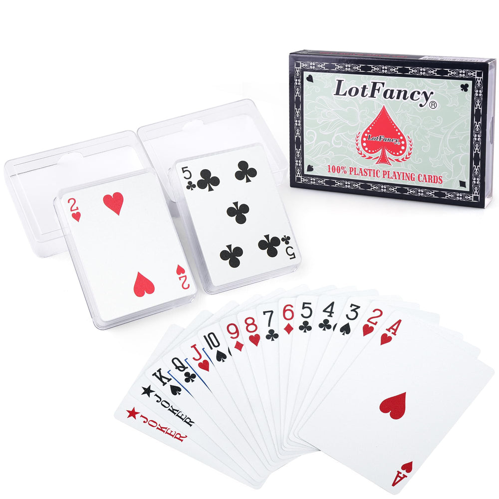 LotFancy waterproof playing cards ready for poolside use