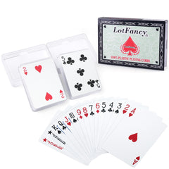LotFancy waterproof playing cards ready for poolside use