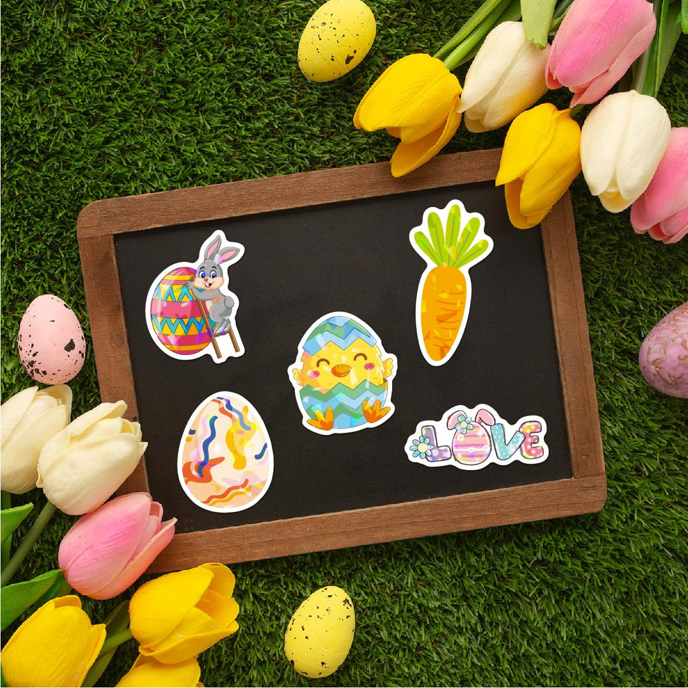 Lotsduoler Easter stickers various sizes, versatile for journaling and DIY projects.