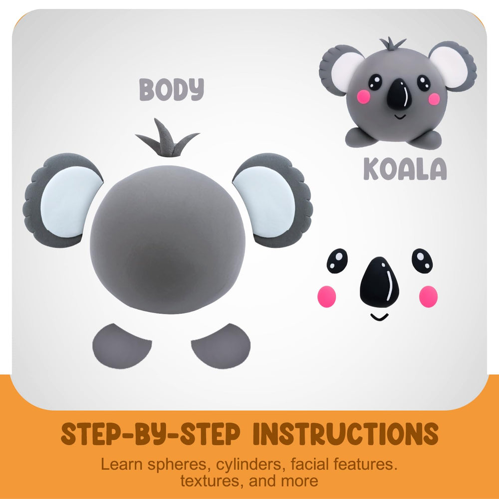 LOUFOR Air Dry Clay Kit tutorials guide themed projects