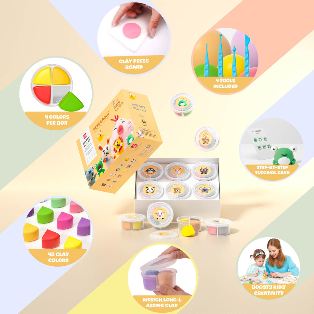 LOUFOR tutorial cards guiding kids through project ideas