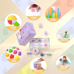 LOUFOR Air Dry Clay Kit’s tutorial cards guide beginners through simple projects