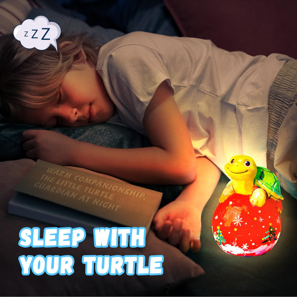 Loungelore Finished Turtle Night Light ready to glow in a cozy room