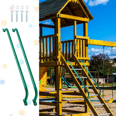 Lounsweer 37-inch green safety handle in playground setting, easy grip for kids.