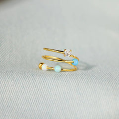 LOVECOM adjustable open ring fits sizes 8–9 for versatile wear