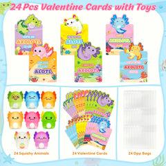LovelyJn Valentines axolotl card design for classroom gifting