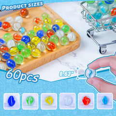 LovesTown glass marbles with cat-eye pattern boost visual play in classrooms and at home.