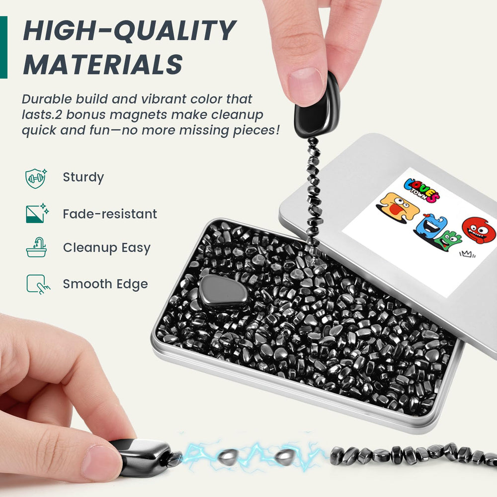 LovesTown magnetic beads with two magnets for versatile magnetic play.