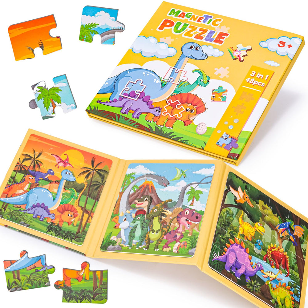 LovesTown magnetic puzzles book dinosaur cover invites independent play