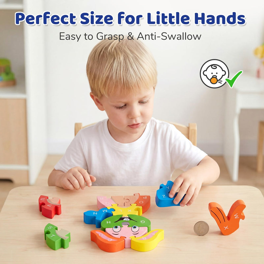 LovesTown puzzle features chunky pieces for improved hand-eye coordination and confidence