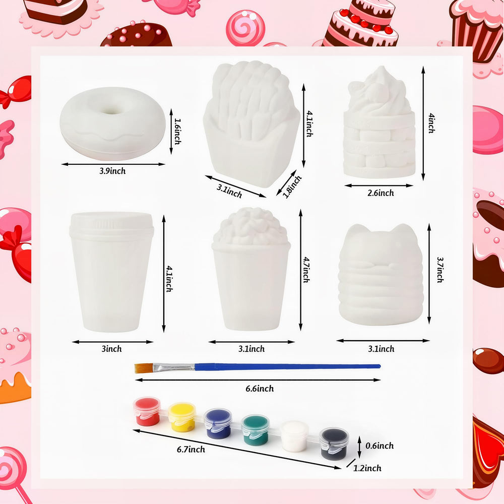 LovesTown coffee cup paintable squeeze toy for imaginative dessert crafts
