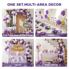 LovesTown wedding and birthday decor with rich purple color.
