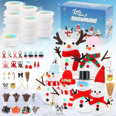 LOVEXIRAN snowman kit contents with 16 clays and 188 accessories for DIY winter crafts