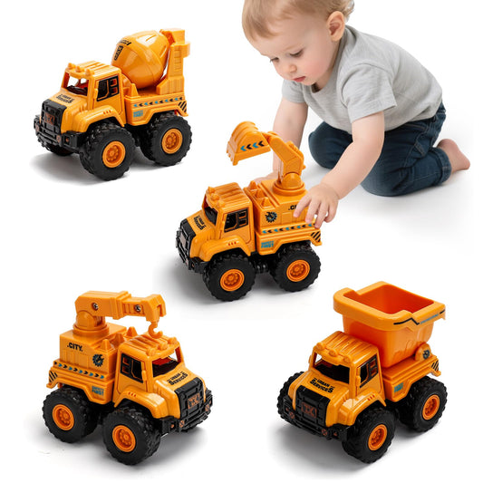 Lovinkiki 4-in-1 cement mixer toy for toddlers promotes imaginative play and motor skills.